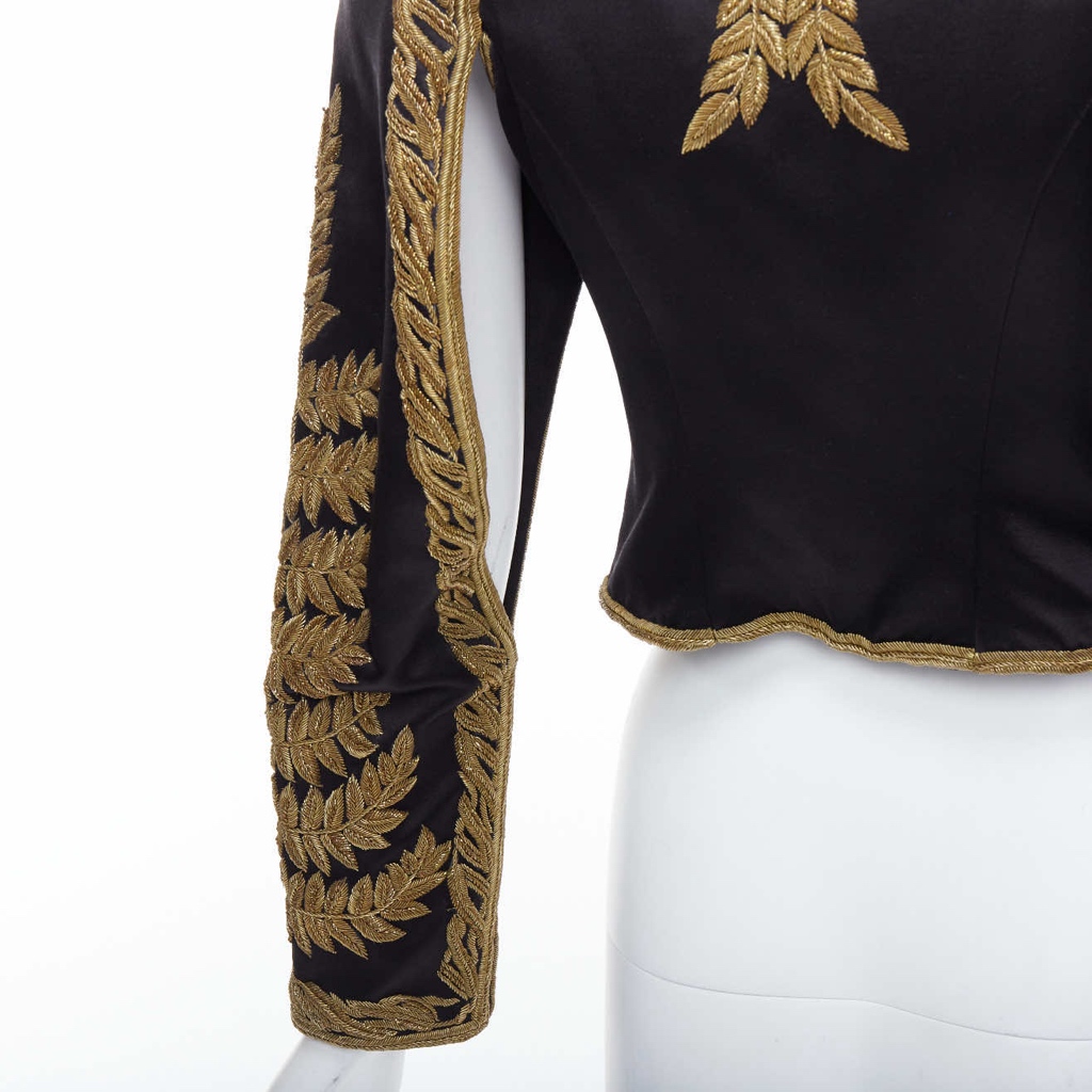 Alexander Mcqueen Black Gold Military Jacket - Image 14