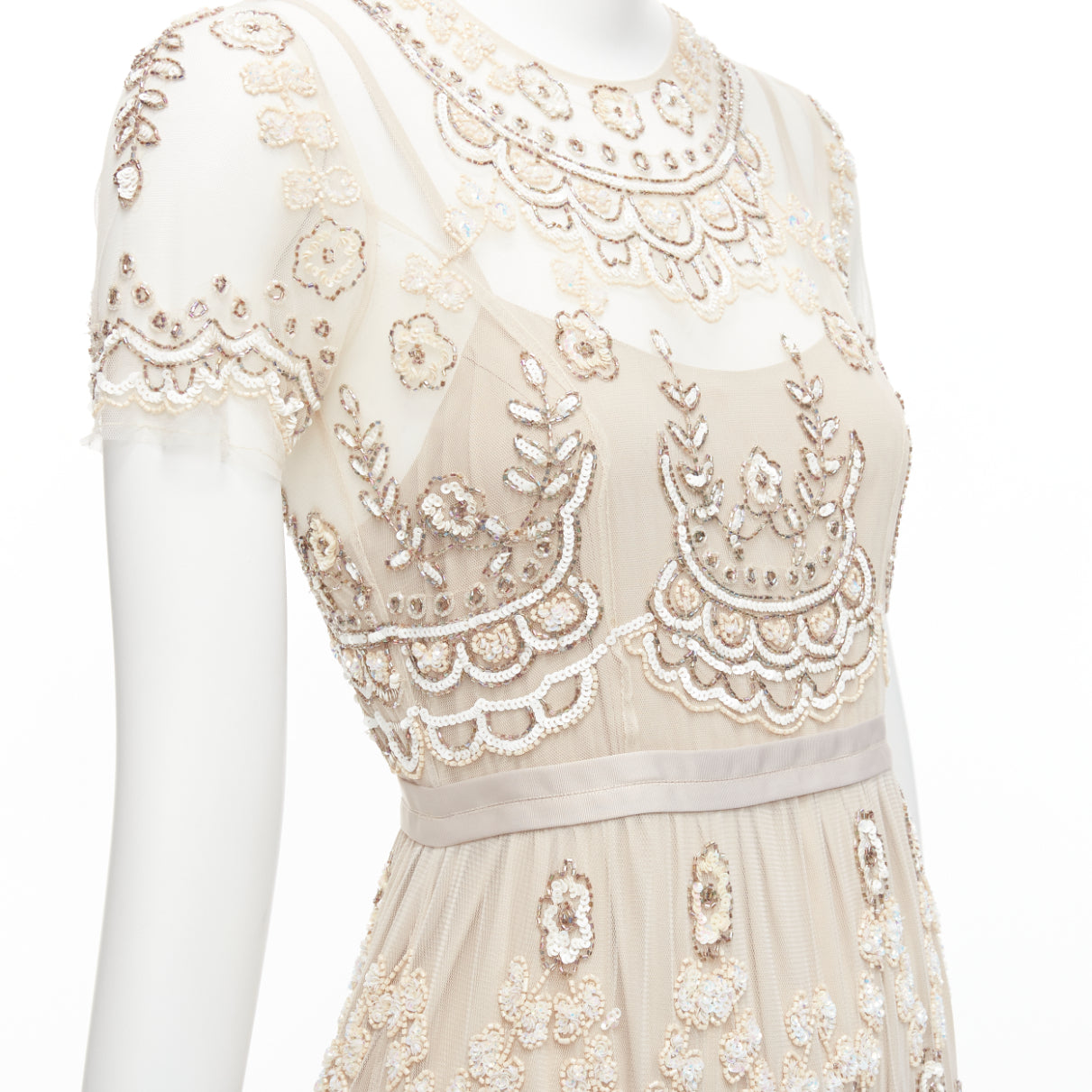 Needle & Thread Sequins Gown Dress - Back view