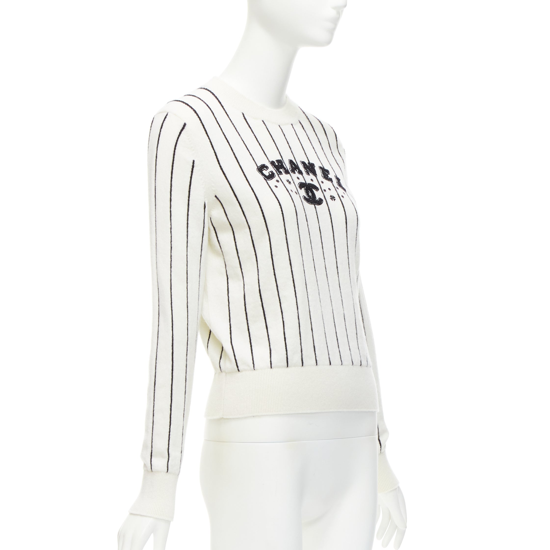 Chanel Striped Varsity Sweater - Image 6