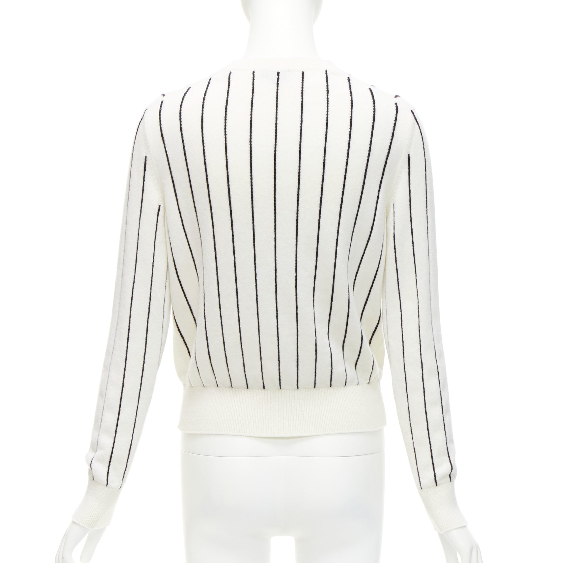 Chanel Striped Varsity Sweater - Side view
