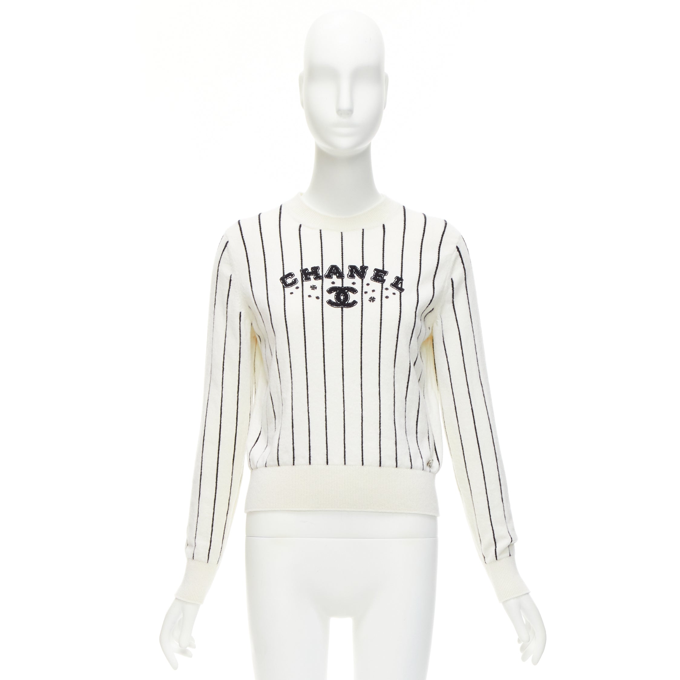 Chanel Striped Varsity Sweater - Image 11