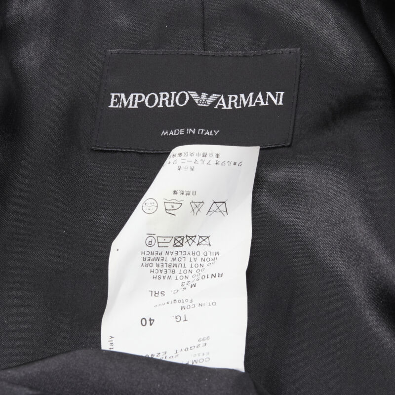 Emporio Armani Black Lace Fitted Blazer - Image 11