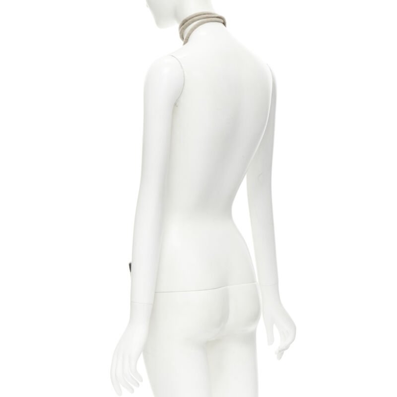 Burberry Purple Leather Gloves - Side view