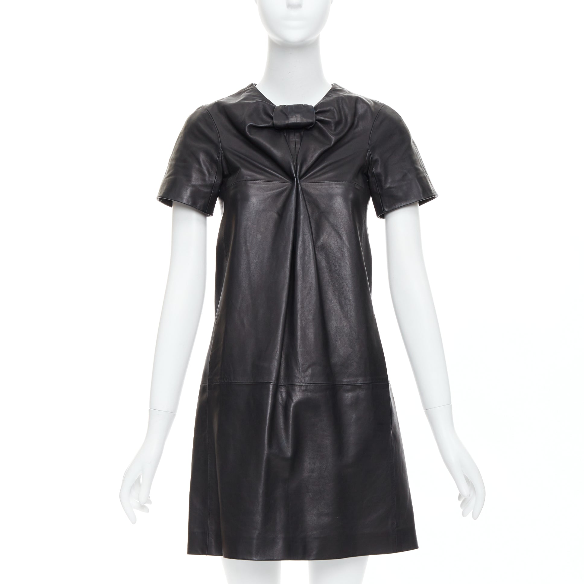 Unsigned / متعددة Bow Leather Dress