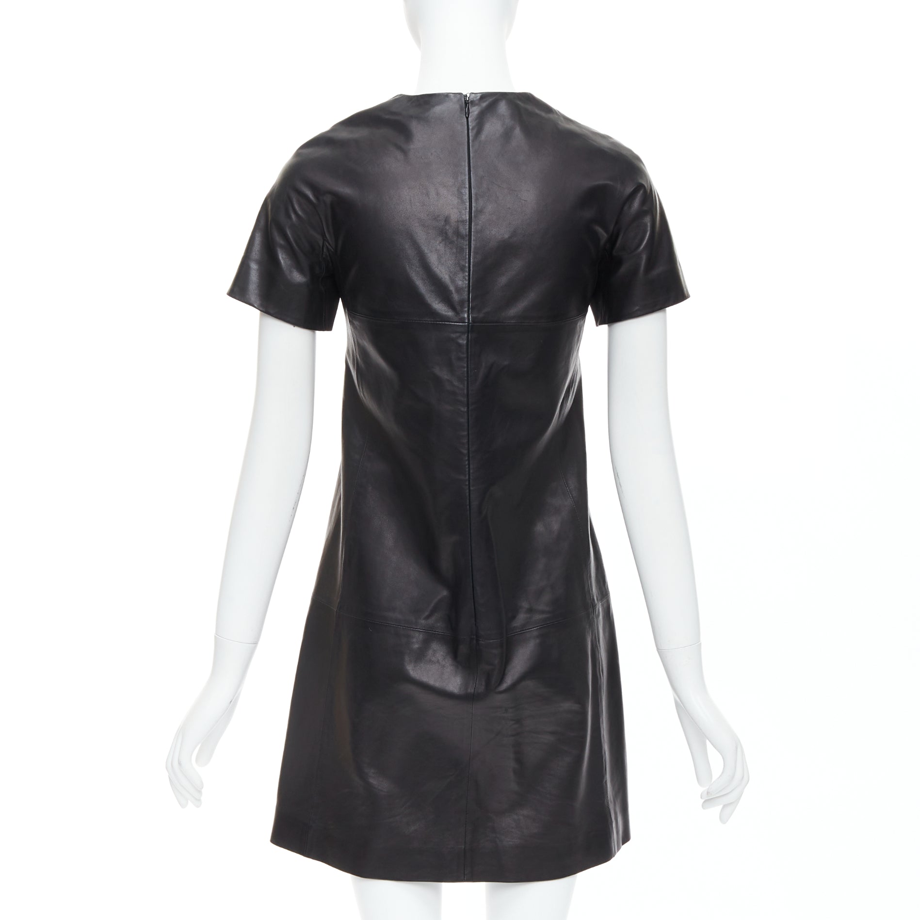 Unsigned / متعددة Bow Leather Dress - Side view