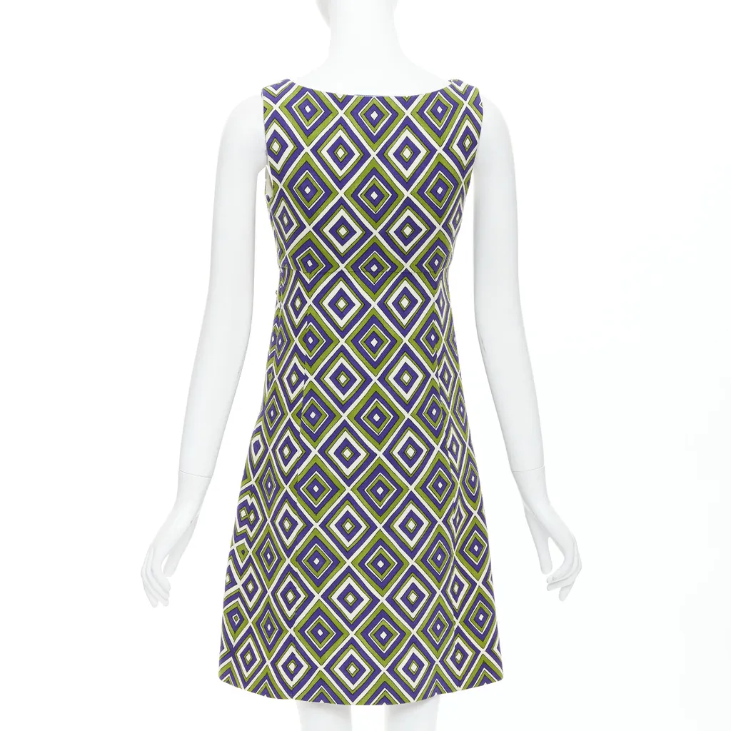 Prada Resin Mod Dress Green Wool Very good - Box View