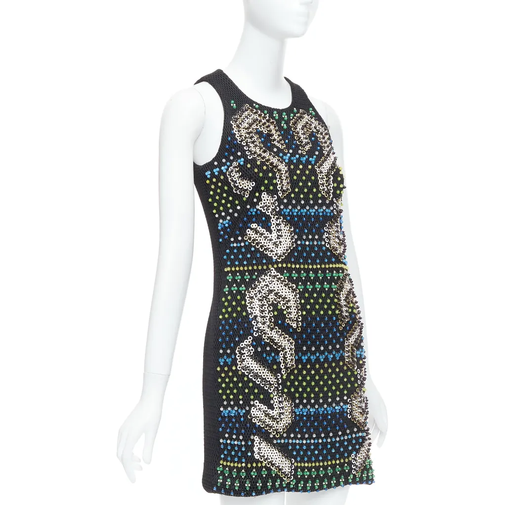 Peter Pilotto Beads Scuba Dress Black Polyamide Never worn - Inside View