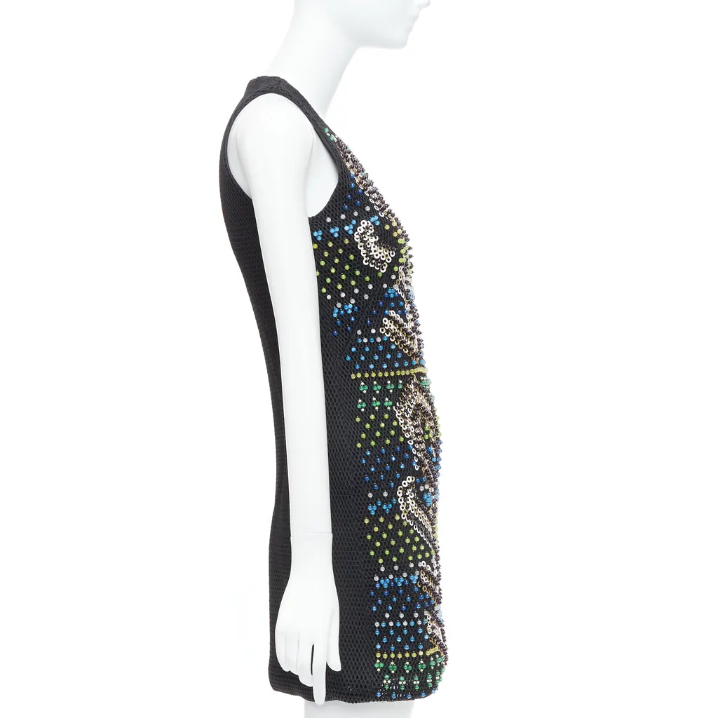 Peter Pilotto Beads Scuba Dress Black Polyamide Never worn - Model View