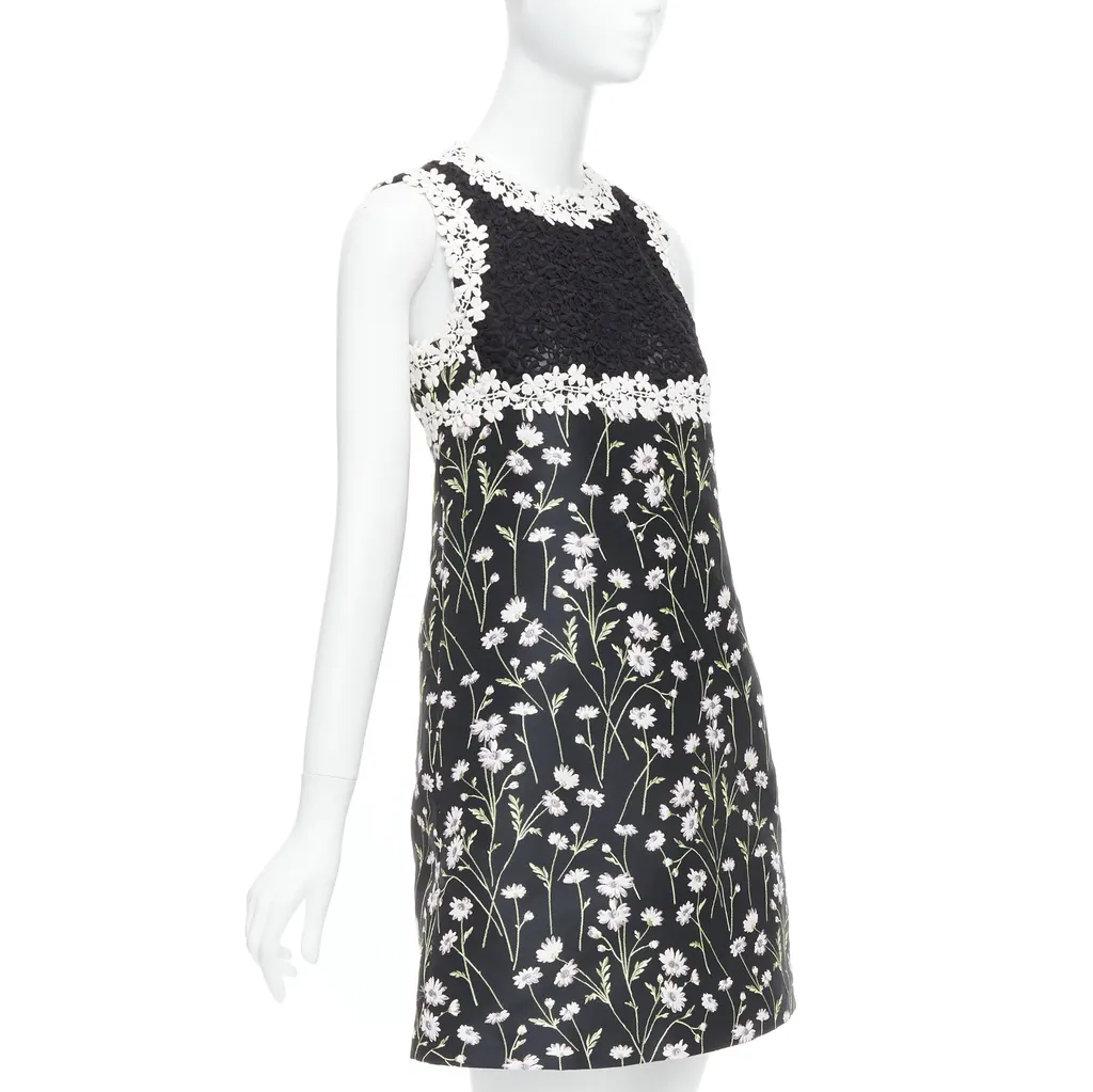 Giambattista Valli Lace Bodice Dress Black Polyester Never worn - Inside View