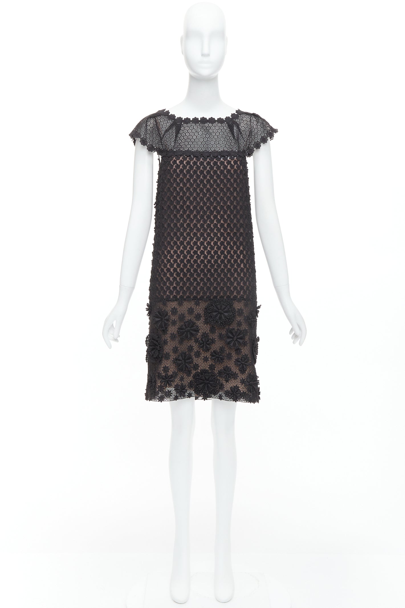 Prada Floral Applique Dress - Image 11