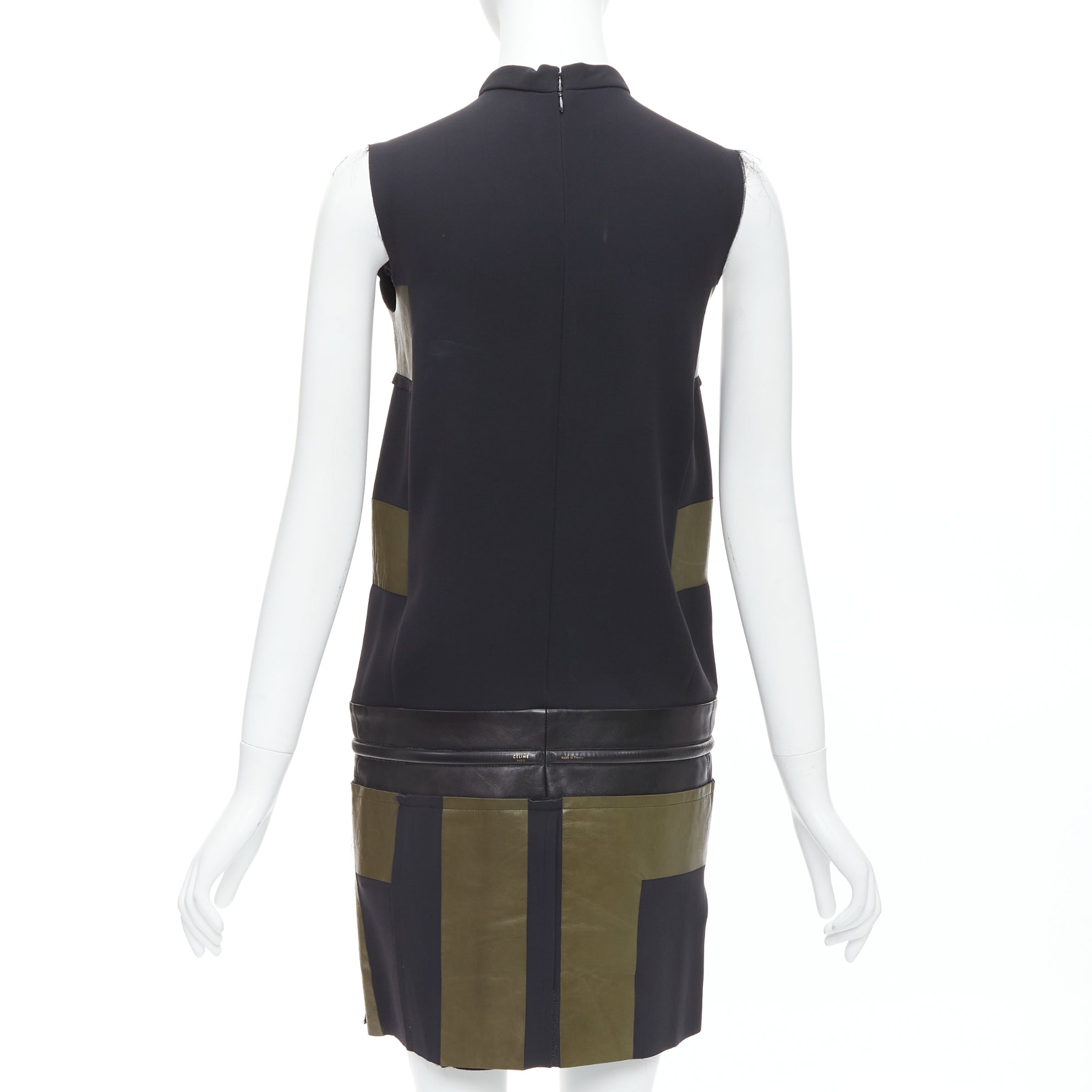 Celine Leather Stripe Dress - Side view
