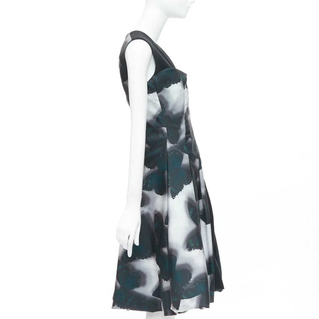 Lanvin Butterfly Cocktail Dress Grey Polyester Very good - Model View