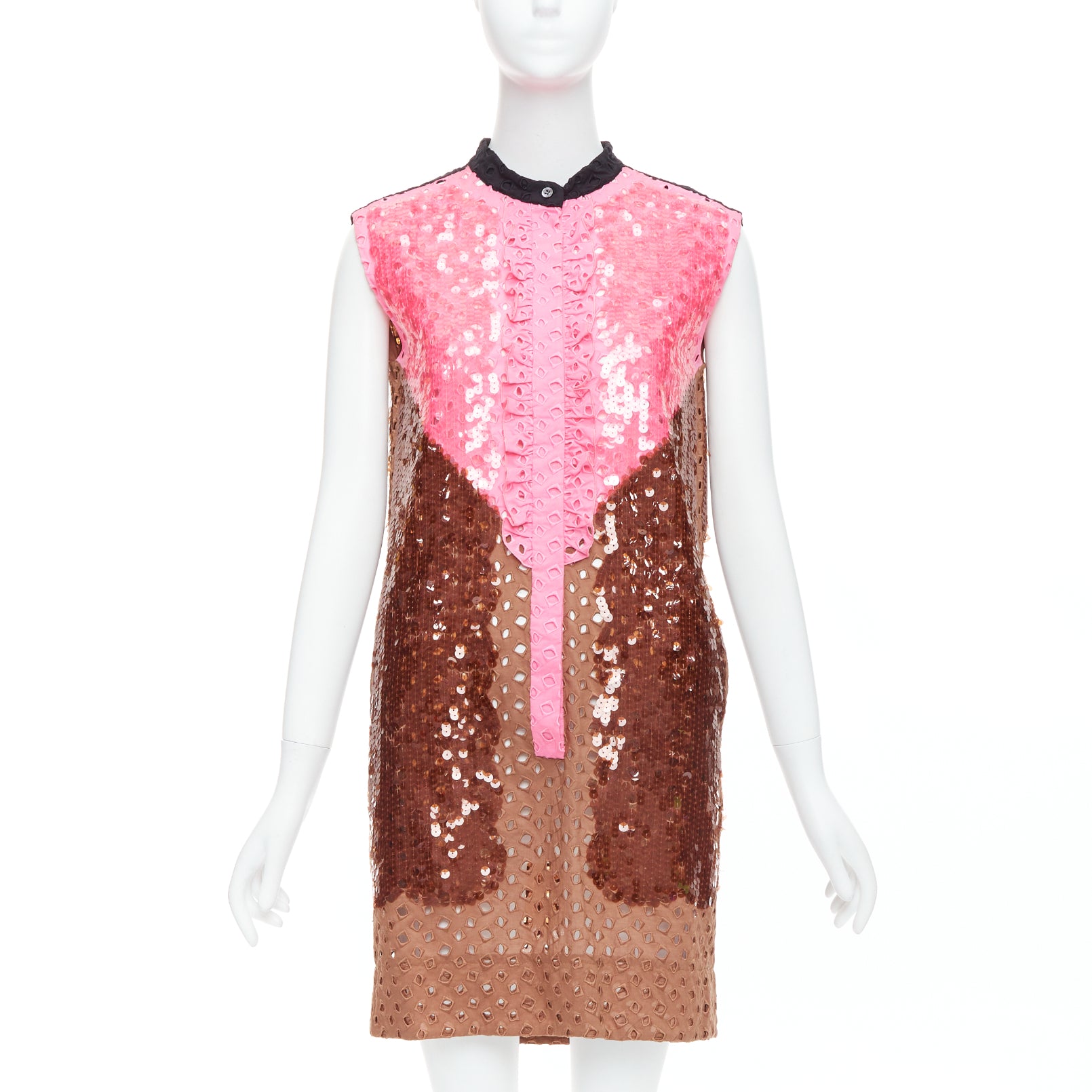 Louis Vuitton Colorblock Sequins Dress
