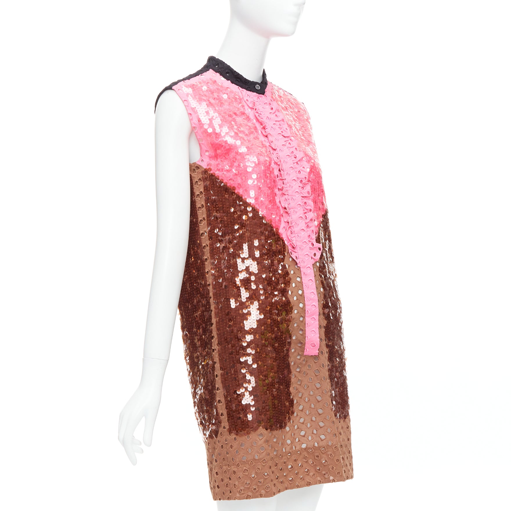 Louis Vuitton Colorblock Sequins Dress - Image 6