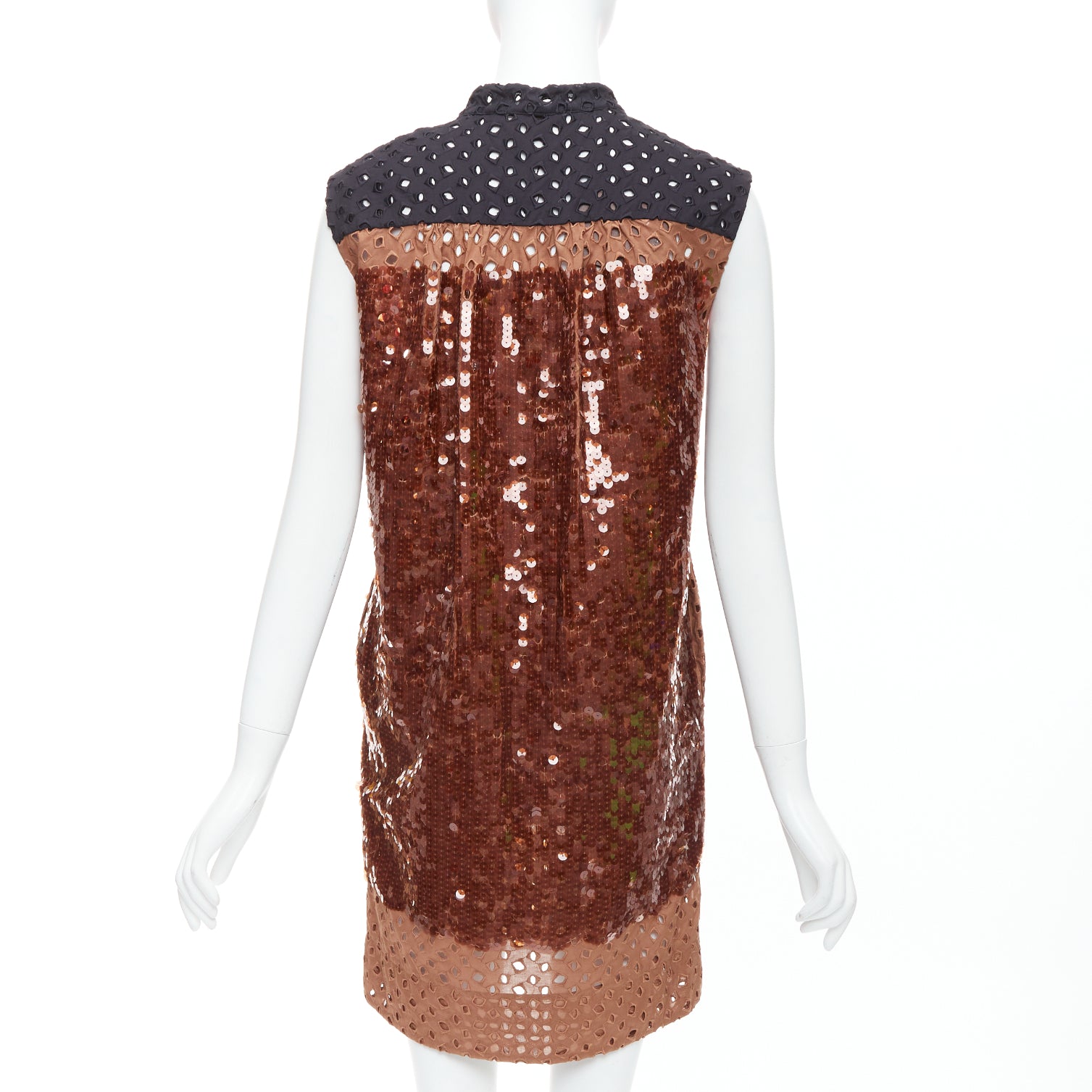 Louis Vuitton Colorblock Sequins Dress - Side view