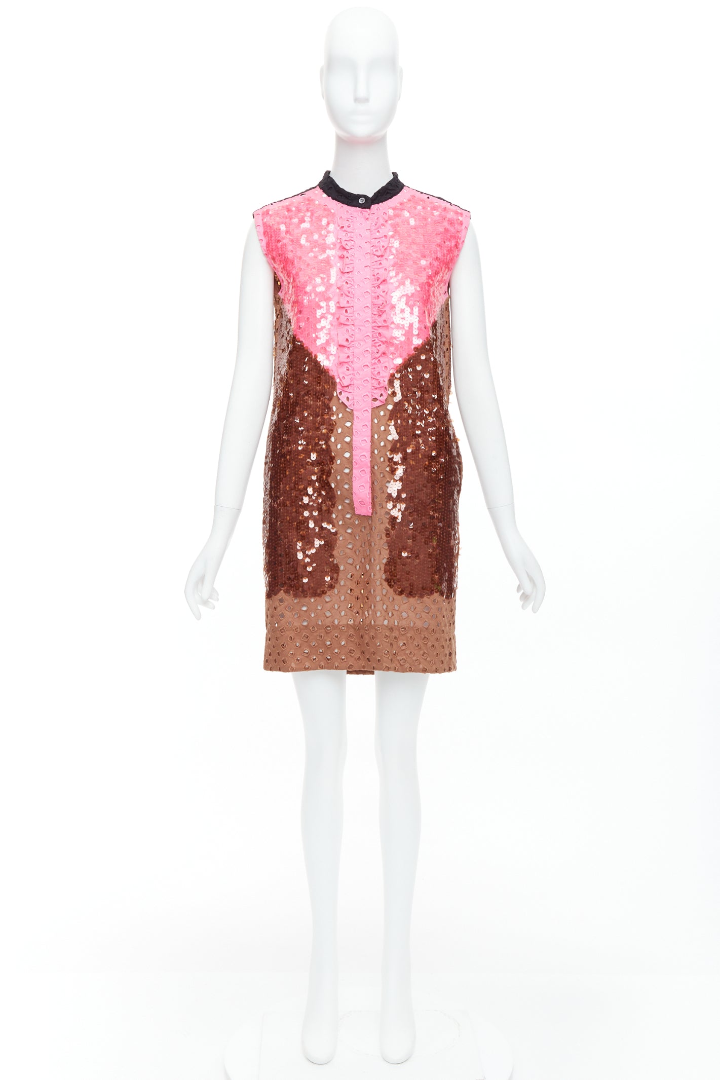 Louis Vuitton Colorblock Sequins Dress - Image 11