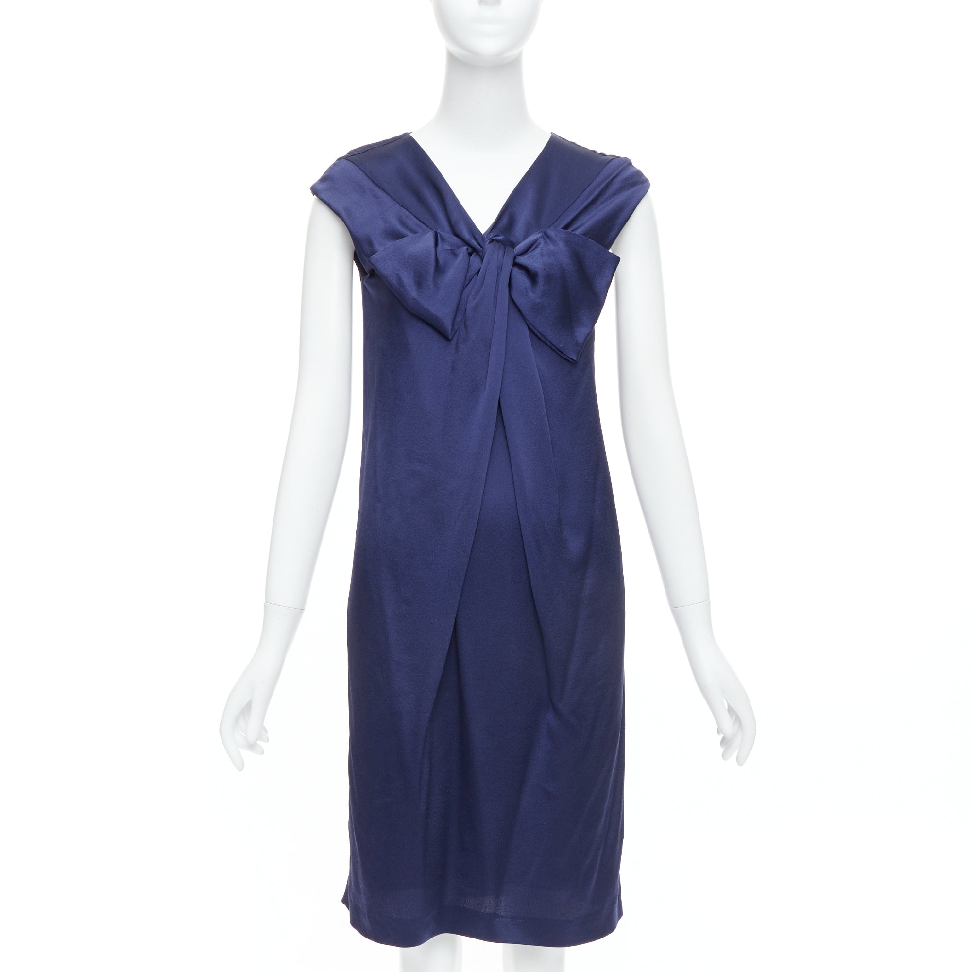 Alberta Ferretti Bow Cap Sleeve Dress