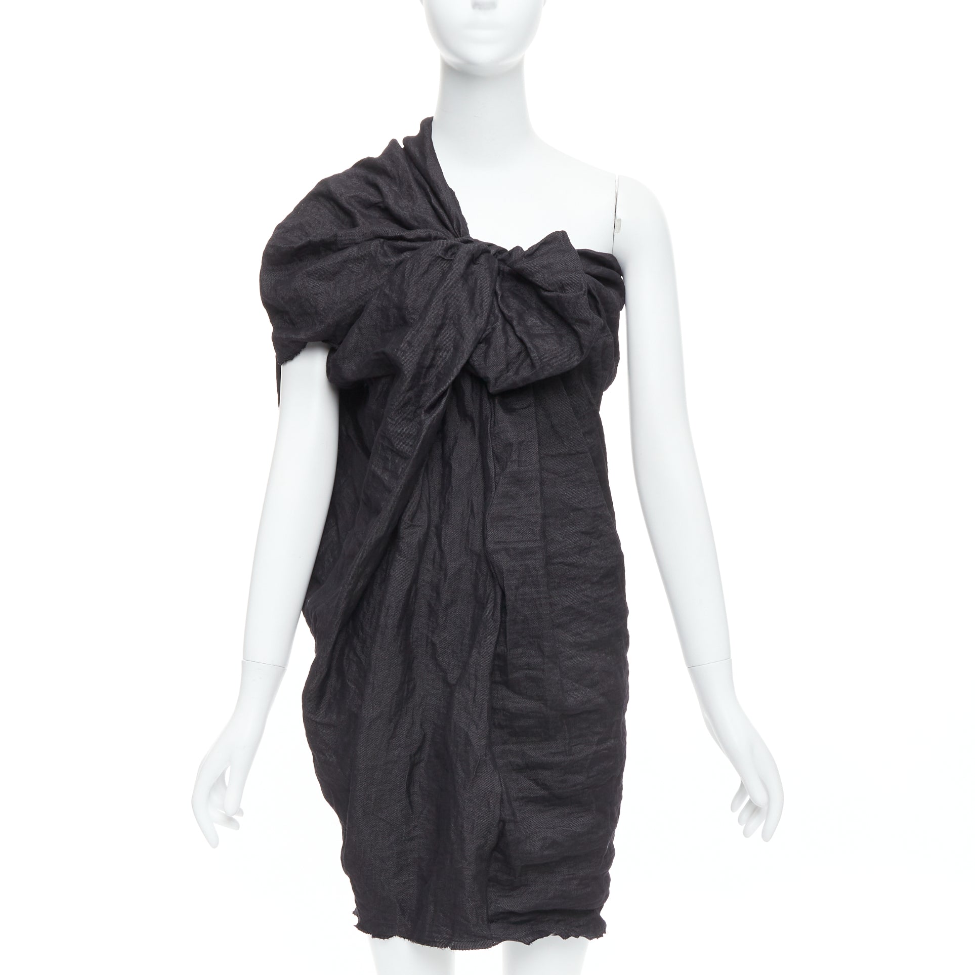 Lanvin One Shoulder Bow Dress