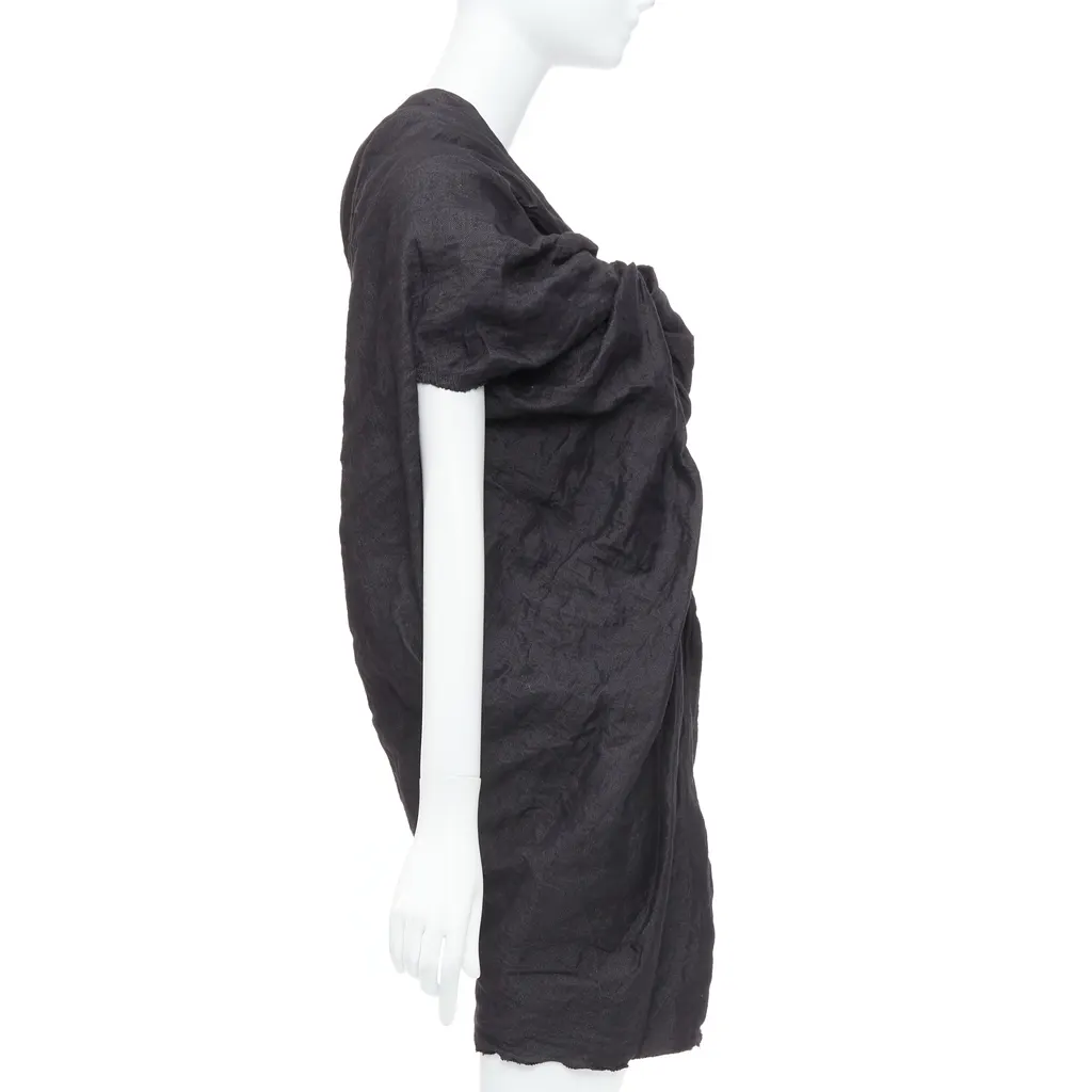 Lanvin One Shoulder Bow Dress Black Polyester Never worn - Model View