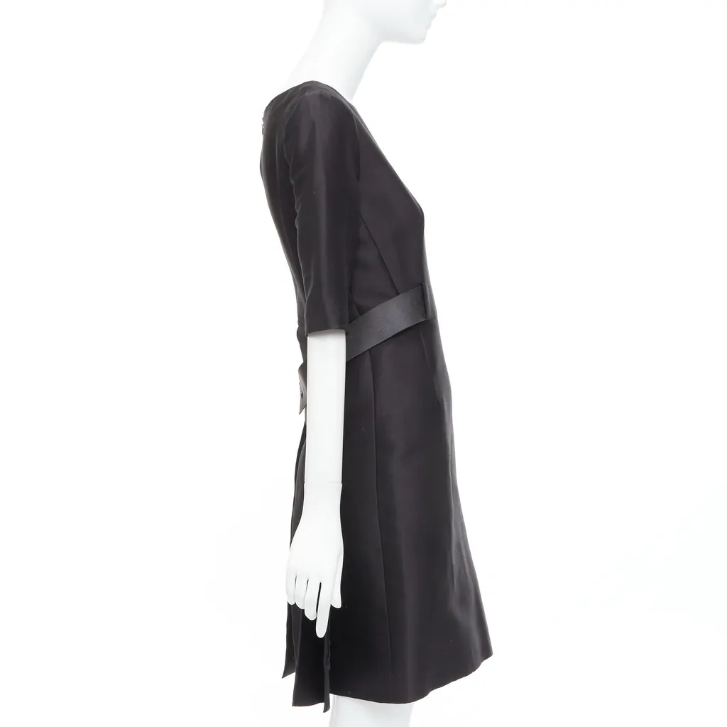 Balenciaga Black Dress Black Cotton Fair - Model View