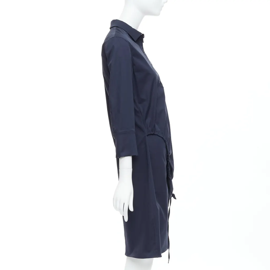 Dior Beaded Badge Dress Navy Cotton Very good - Model View