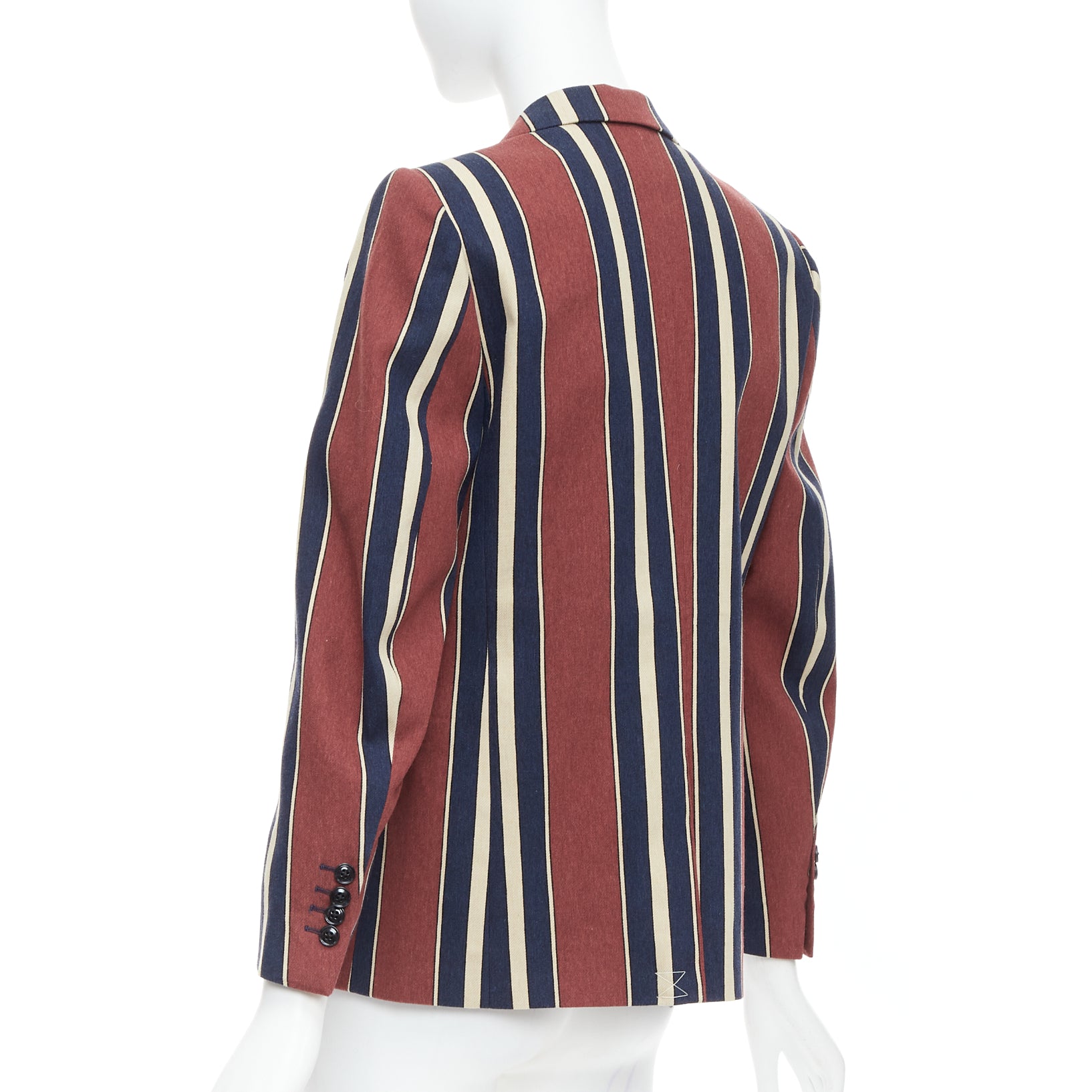 Dries Van Noten Burgundy Striped Blazer - Detail 1