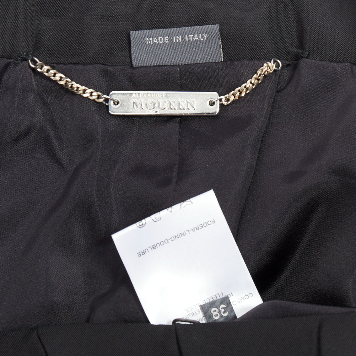 Alexander Mcqueen Black Pleated Dart Blazer - Image 10