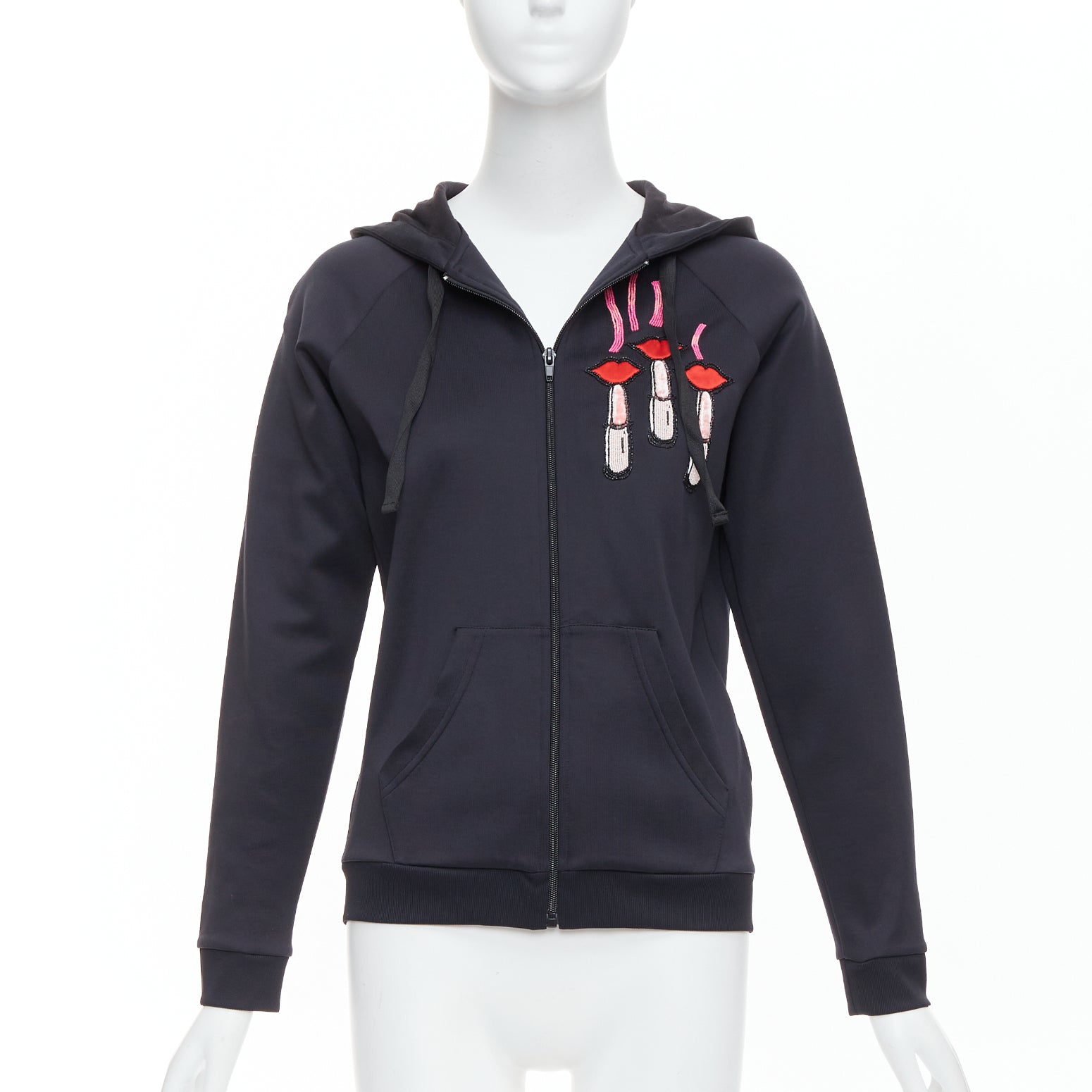 Valentino Garavani Velvet Beaded Hoodie - Image 6