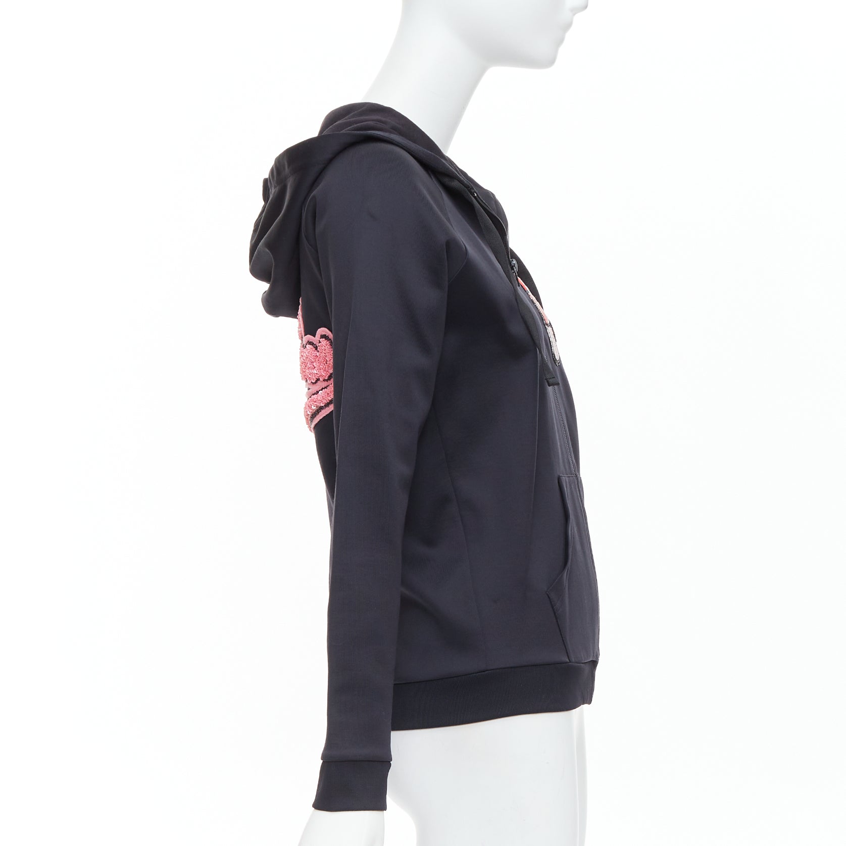 Valentino Garavani Velvet Beaded Hoodie - Side view