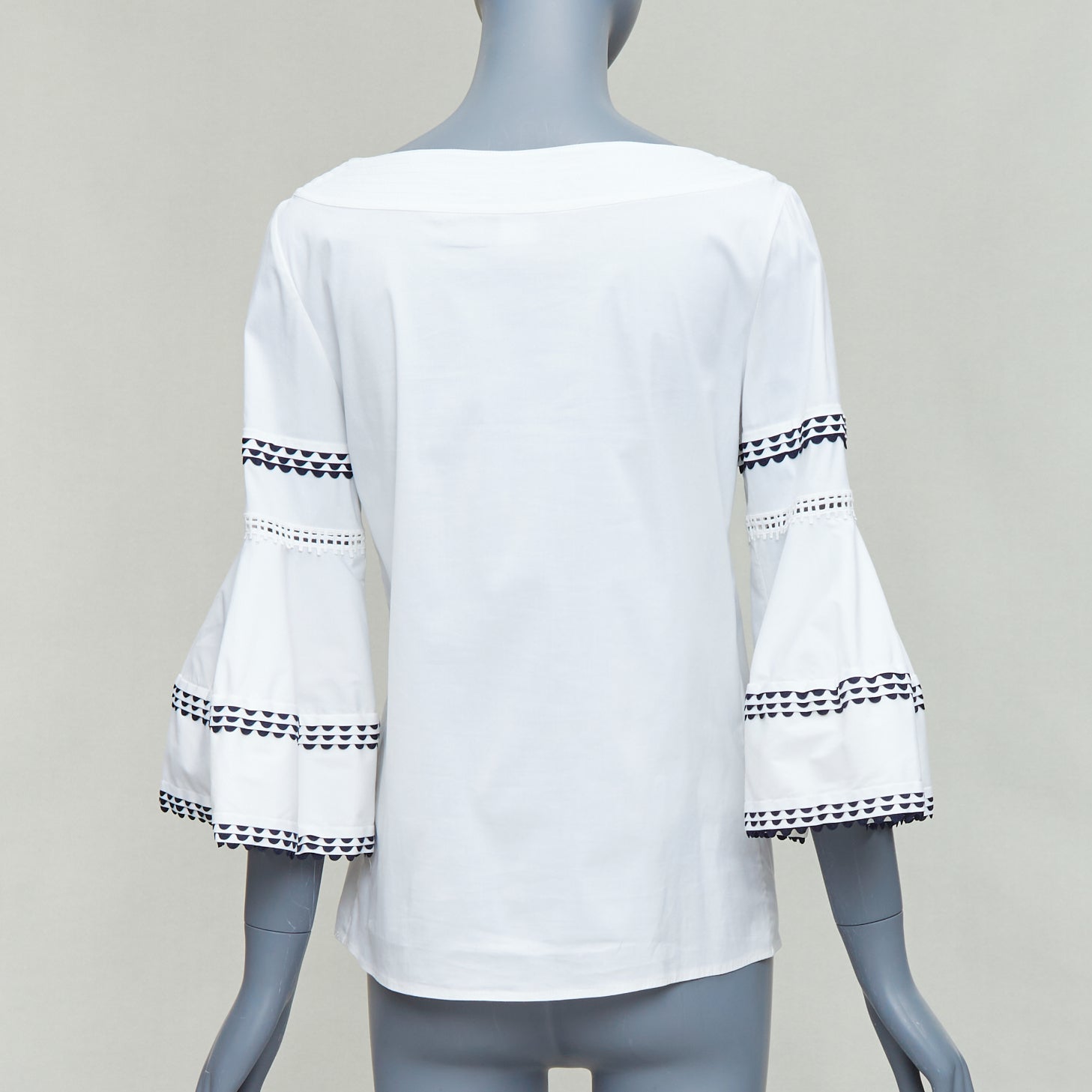 Oscar De La Renta Scallop Sleeve Top - Side view