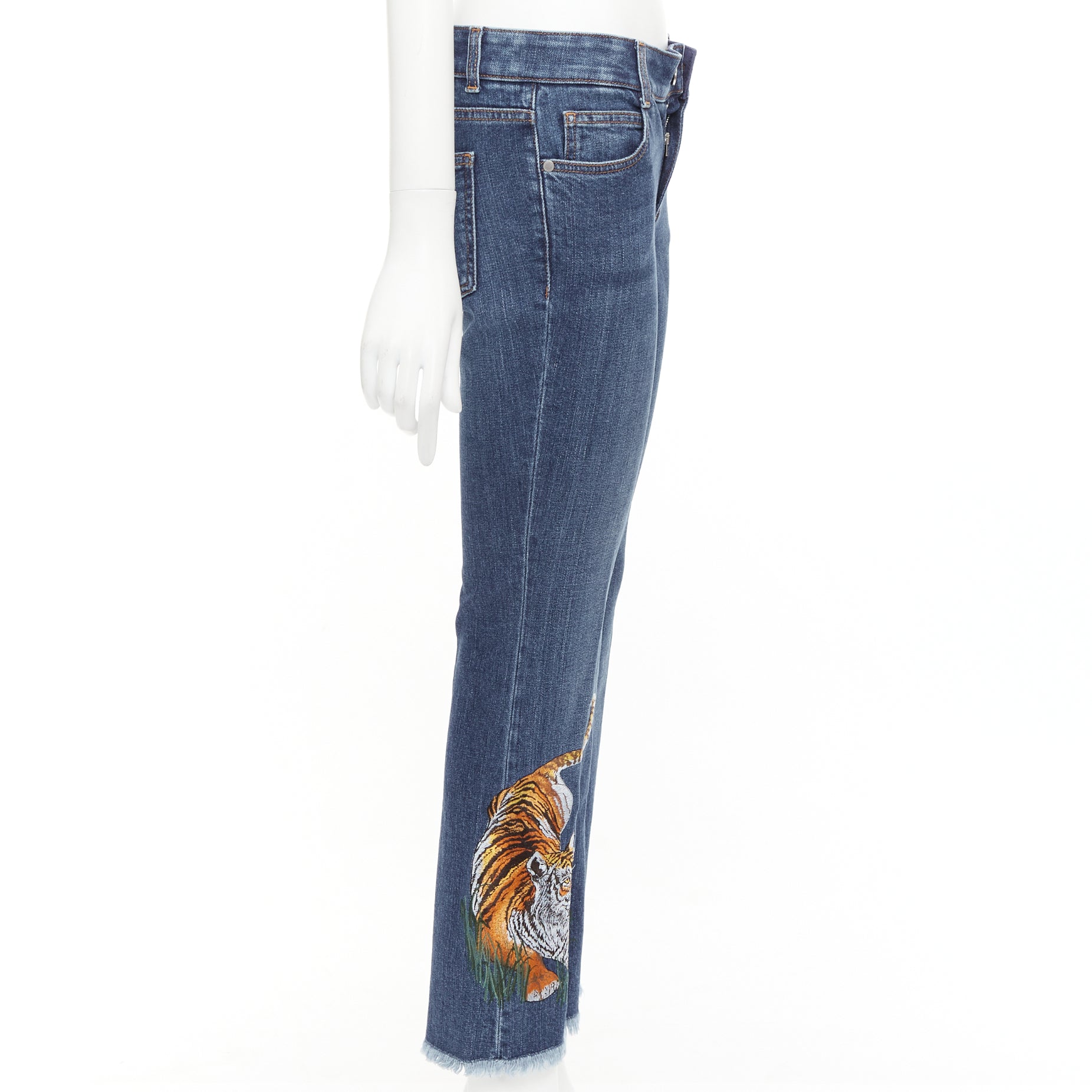 Stella Mccartney Tiger Embroidery Jeans - 4