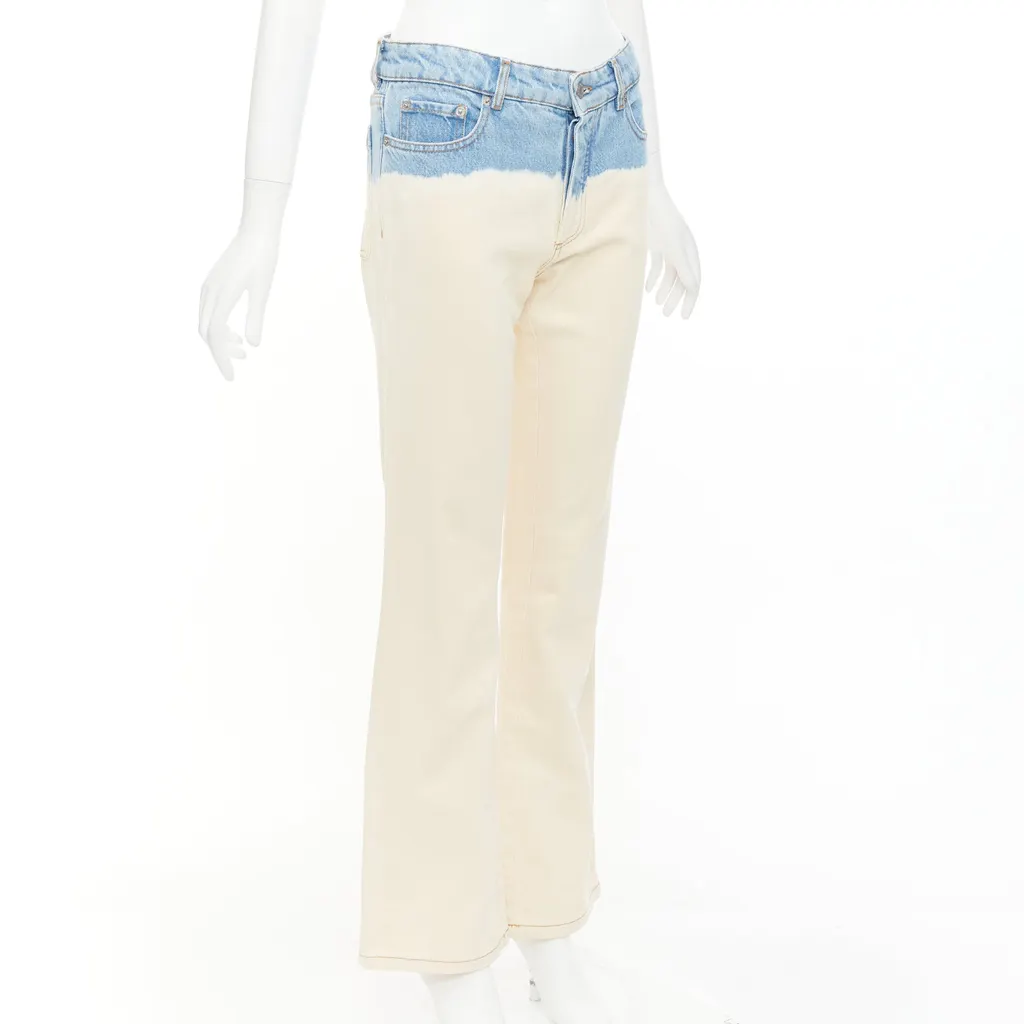 Dries Van Noten Ombre Wide Jeans Blue Cotton Very good - Inside View
