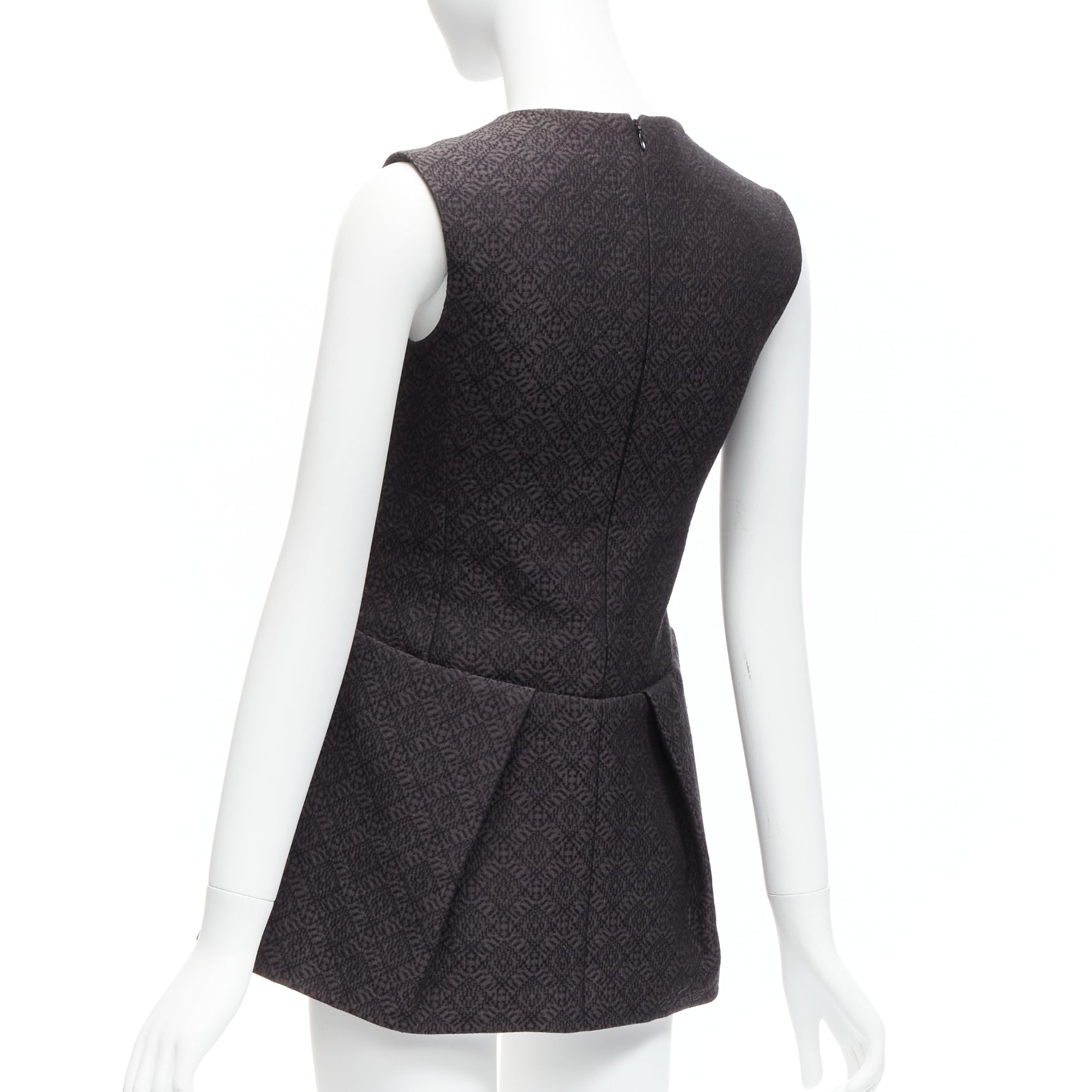 Celine Jacquard Peplum Top - Detail 1