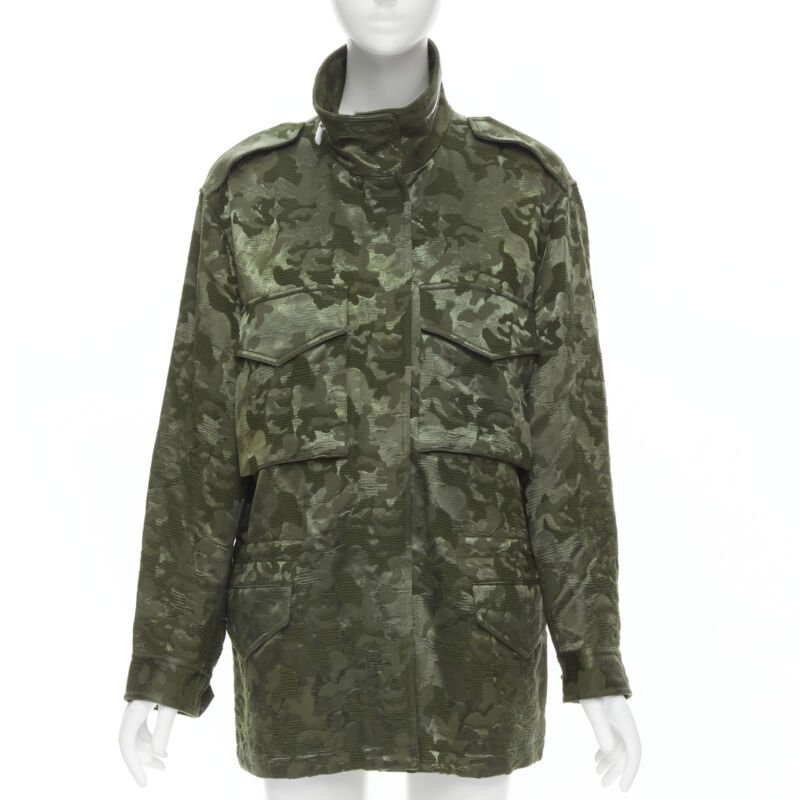 Alexander Wang Green Camouflage Coat - Image 6