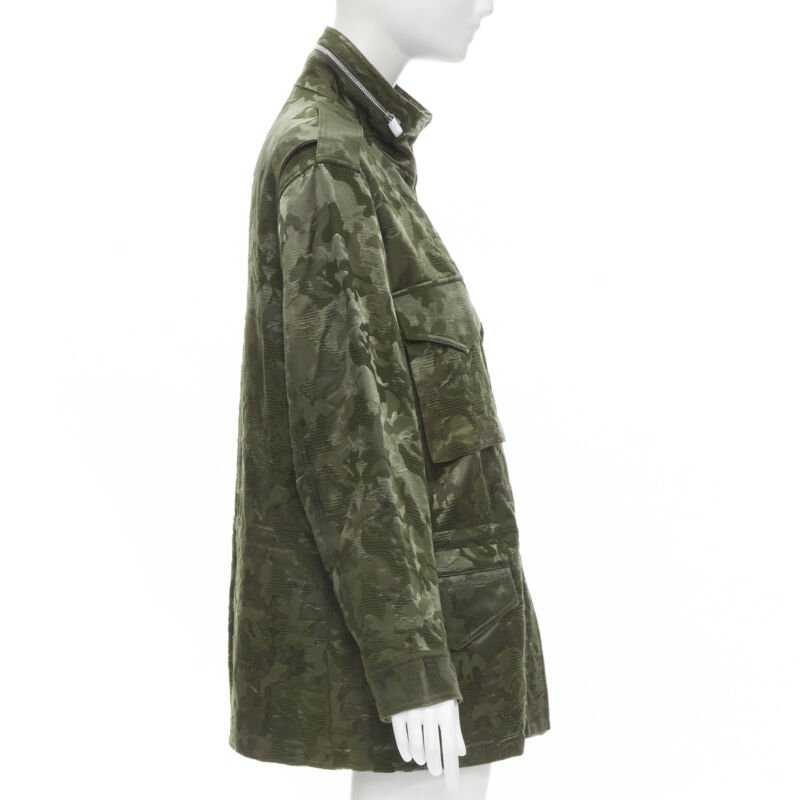Alexander Wang Green Camouflage Coat - Side view