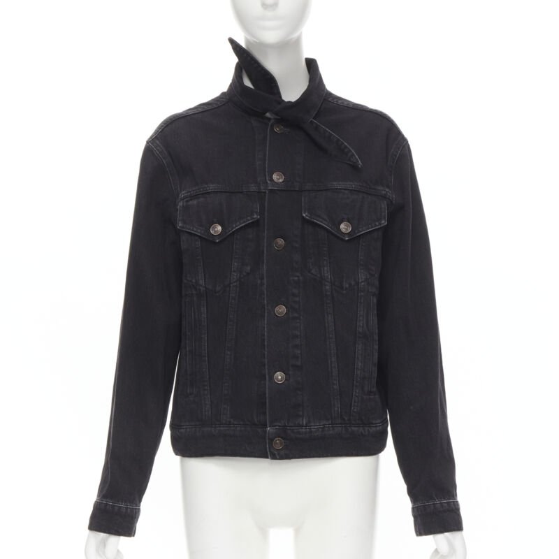 Balenciaga Black Denim Trucker Jacket