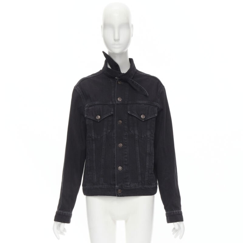 Balenciaga Black Denim Trucker Jacket - Image 13