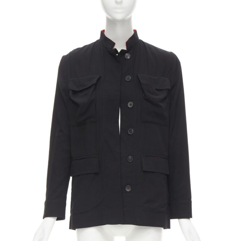 Haider Ackermann Red Mandarin Collar Jacket