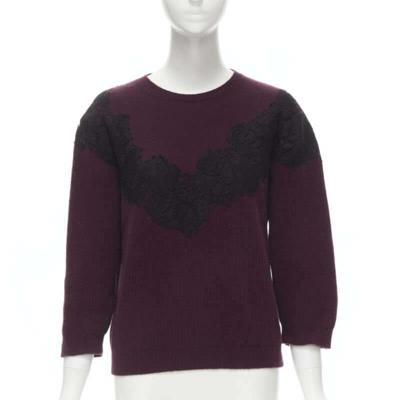 Valentino Garavani Lace Applique Sweater