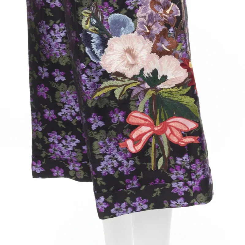 Gucci Grosgrain Pleated Shorts Purple Polyester Never worn, with tag - Back View