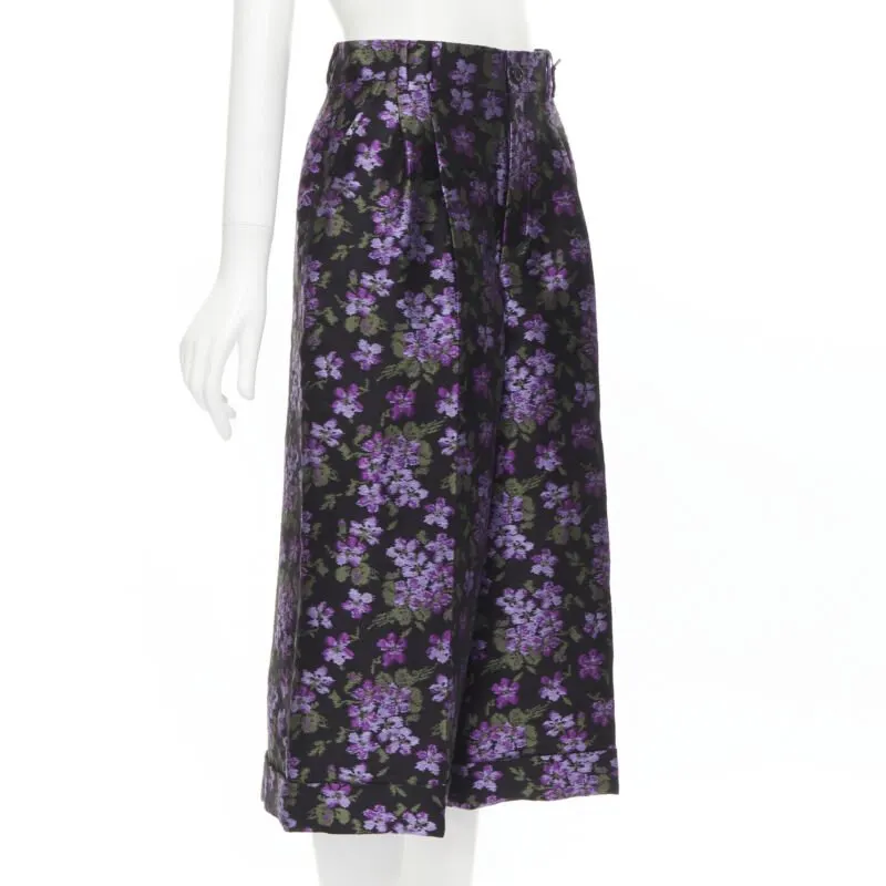 Gucci Grosgrain Pleated Shorts Purple Polyester Never worn, with tag - Inside View