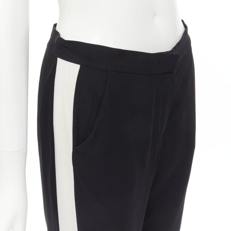 Lanvin Stripe Black Pants - Back view