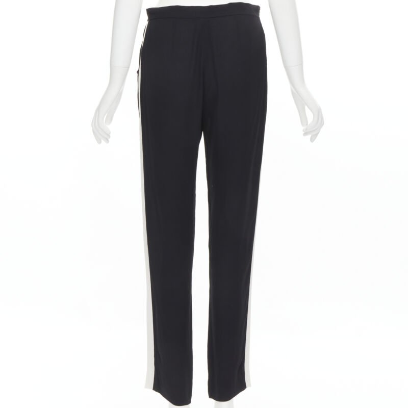 Lanvin Stripe Black Pants - Side view