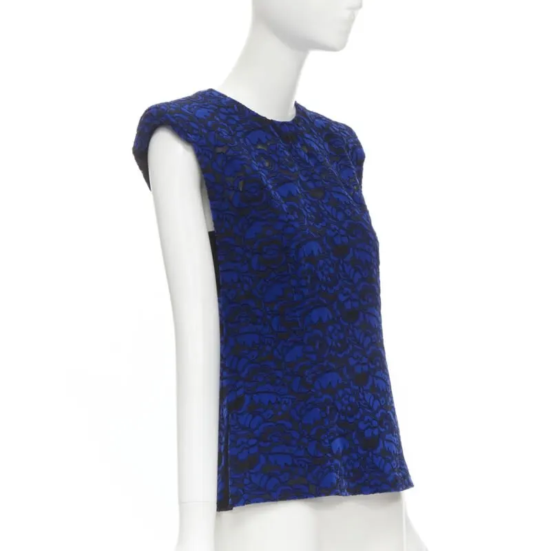 Louis Vuitton Velvet Lace Vest Blue Velvet Never worn, with tag - Inside View
