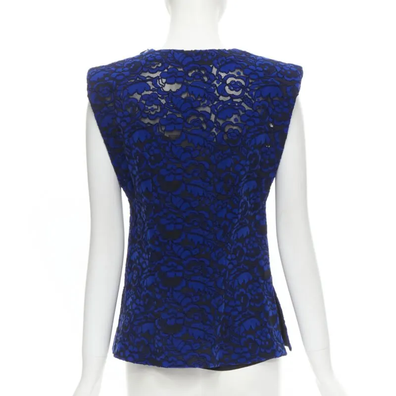 Louis Vuitton Velvet Lace Vest Blue Velvet Never worn, with tag - Box View
