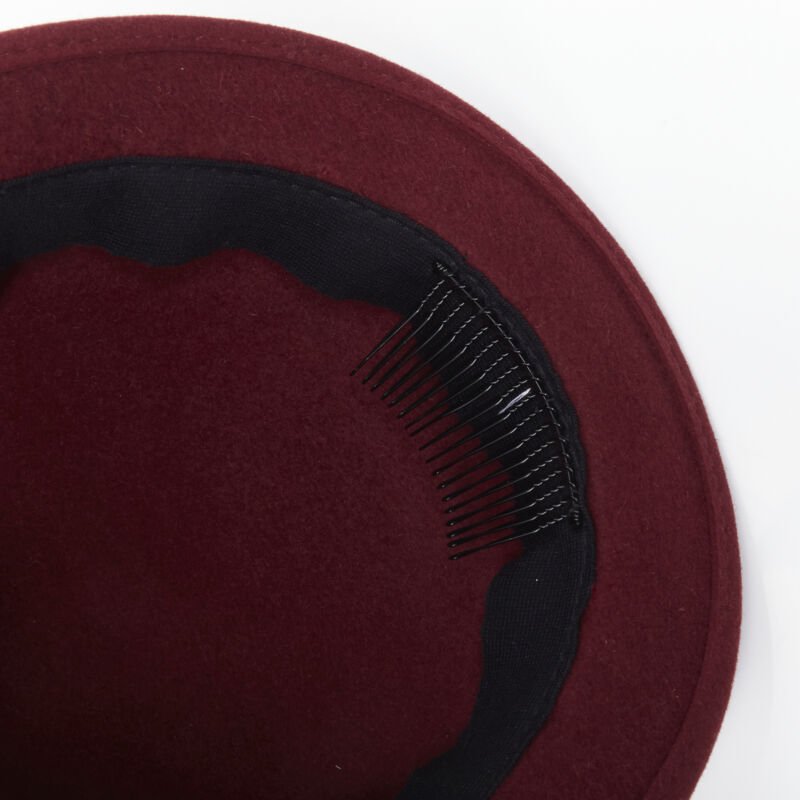 Maison Michel Red Wool Fedora - Detail 2