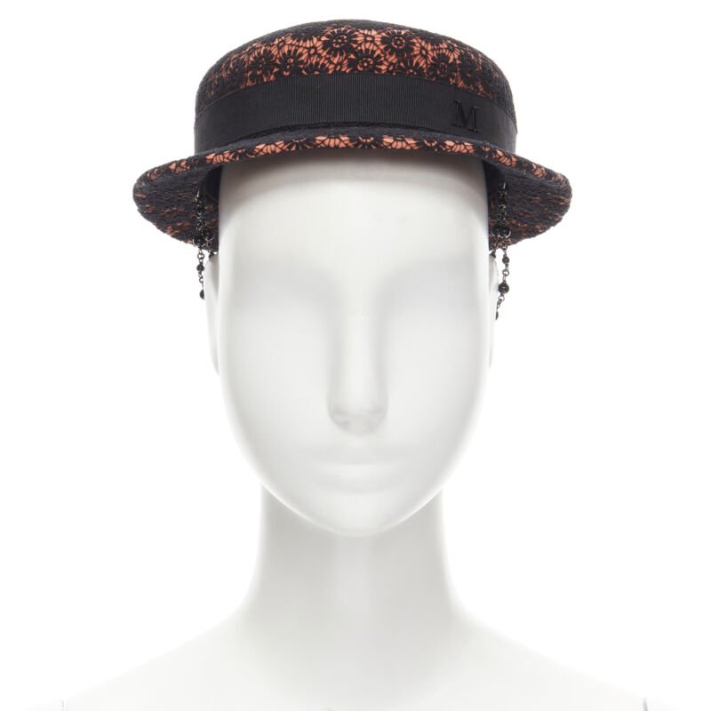 Maison Michel Black Lace Fedora - Image 6