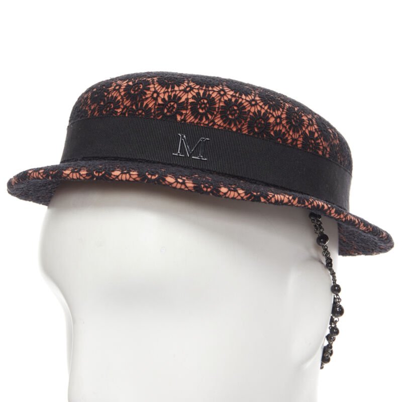 Maison Michel Black Lace Fedora - Detail 1
