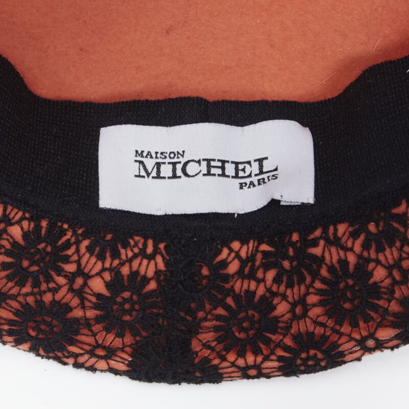 Maison Michel Black Lace Fedora - Detail 2