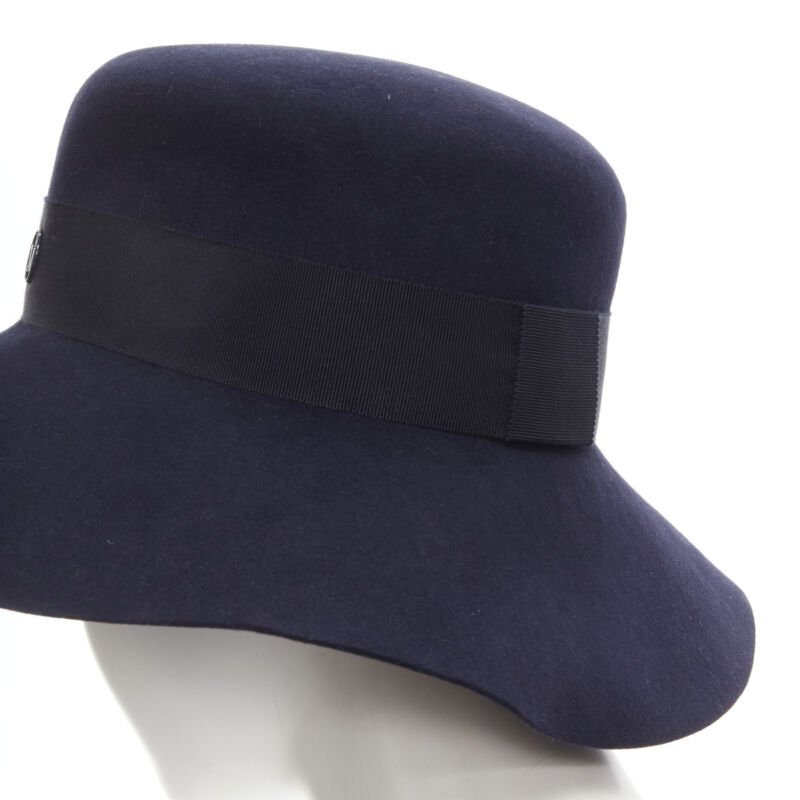 Maison Michel Blue Grosgrain Fedora - Detail 1